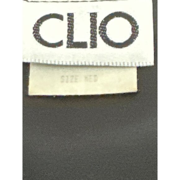 Clio Velvet Satin Sleeveless Vest Button Front Black Purple Size M - Picture 6 of 9